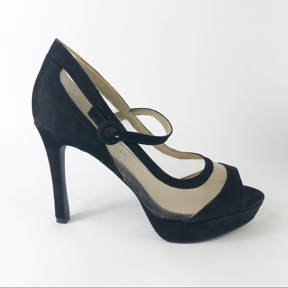 Audrey Brooke Marilyn Black Suede Heels, 8M - Picture 5 of 8
